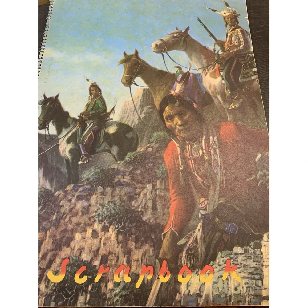 Vintage Scrapbook Spiral Bound Native American Art 15